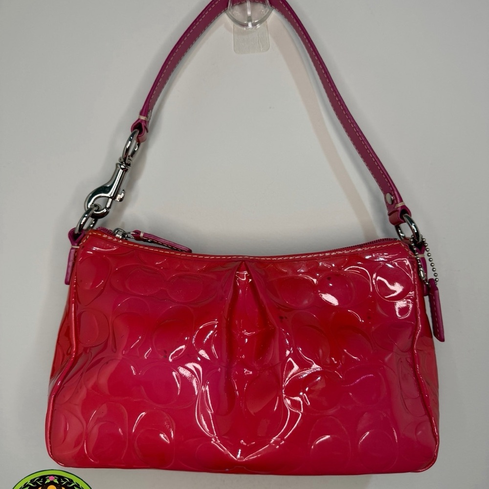 Coach Hot Pink Patent Shoulder Bag